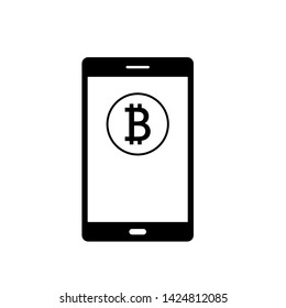 bitcoin icon vector simple illustration