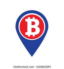 bitcoin icon vector simple illustration