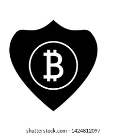 bitcoin icon vector simple illustration