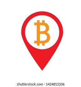 bitcoin icon vector simple illustration