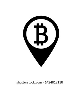 bitcoin icon vector simple illustration