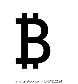 bitcoin icon vector simple illustration