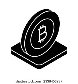 Bitcoin Icon vector stock illustration.