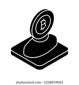 Bitcoin Icon vector stock illustration.