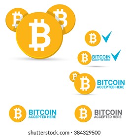 Bitcoin icon. vector  bitcoin web symbol