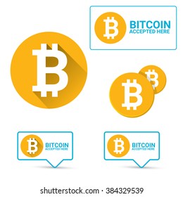 Bitcoin icon. vector  bitcoin web symbol