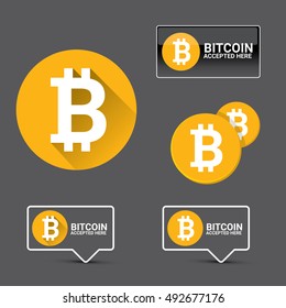 Bitcoin icon. vector bitcoin web symbol