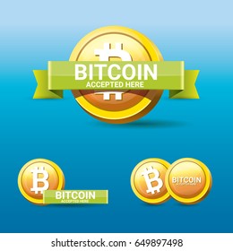 Bitcoin icon. vector bitcoin web symbol. bitcoin business