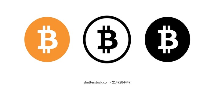 Bitcoin icon. Virtual or digital money symbol. Payment system or cryptocurrency pictogram.
