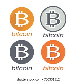 Bitcoin icon. Bitcoin web symbol. Vector illustration