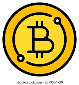 bitcoin icon for website, application, printing, document, poster design, etc.