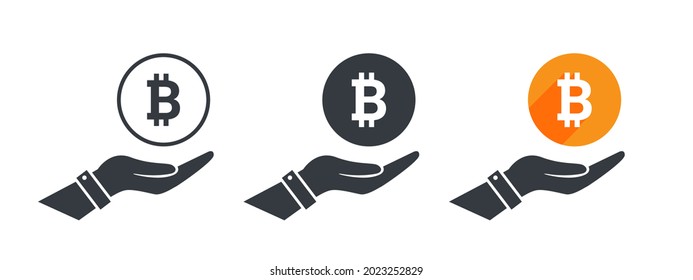 Bitcoin icons. Cryptocurrency Icons. Business and finance editable icons. Vector illustration