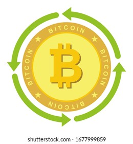 Bitcoin icons and exchange concepts. Vector illustration