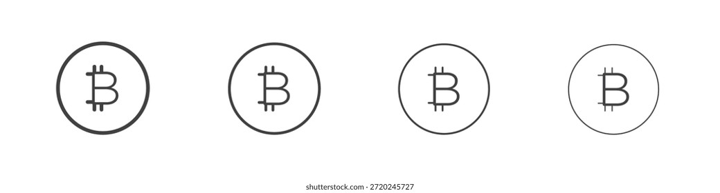 Ícones Bitcoin para design gráfico e web.