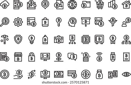 Bitcoin icons  High-Quality Vector Icons Collection with Editable Stroke. Ideal for Professional and Creative Projects.