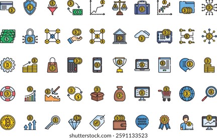 Bitcoin icons High-Quality Vector Icons Collection with Editable Stroke. Ideal for Professional and Creative Projects.