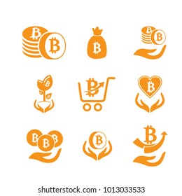 Bitcoin icons  Illustration