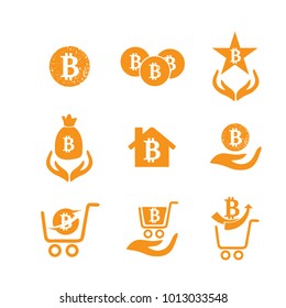 Bitcoin icons  Illustration
