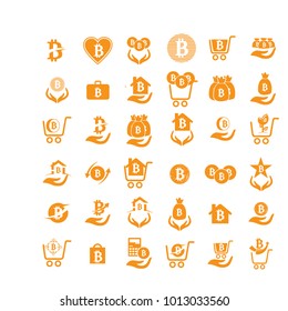Bitcoin icons  Illustration