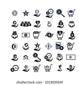 Bitcoin icons  Illustration