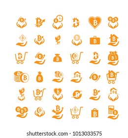 Bitcoin icons  Illustration