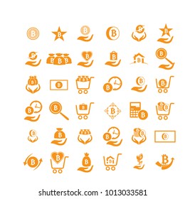 Bitcoin icons  Illustration