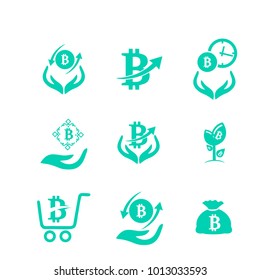 Bitcoin icons  Illustration