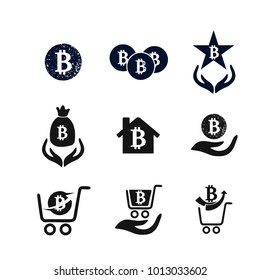 Bitcoin icons  Illustration