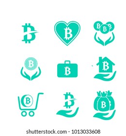 Bitcoin icons  Illustration