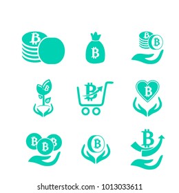 Bitcoin icons  Illustration