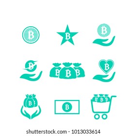Bitcoin icons  Illustration