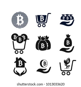 Bitcoin icons  Illustration