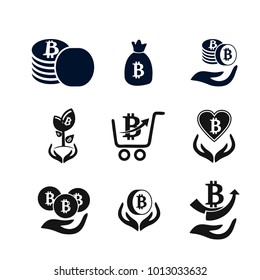 Bitcoin icons  Illustration