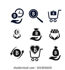 Bitcoin icons  Illustration