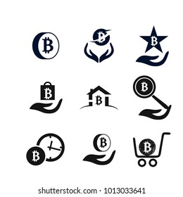 Bitcoin icons  Illustration