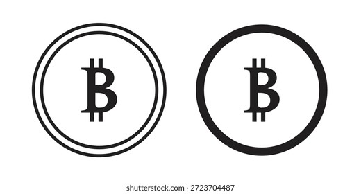 Bitcoin icons vector collection for web designs. flat icons