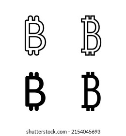 Bitcoin icons vector. bitcoin sign and symbol. payment symbol. cryptocurrency logo