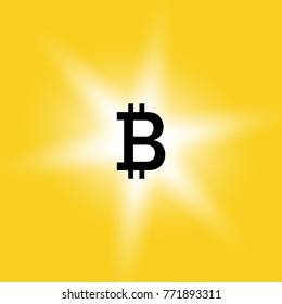Bitcoin idea symbol. Crypto currency. 