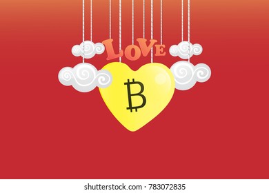 bitcoin illustration, background for your project. illustration bitcoin business