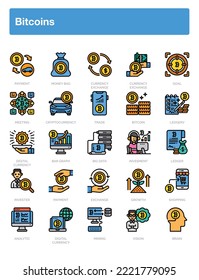 Bitcoin Illustration Pack for Web Design, Poster, Brochure, Printing, Advertisement, etc.

