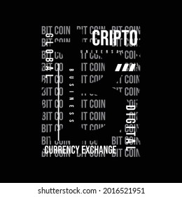 BITCOIN, illustration typography. perfect for t shirt design