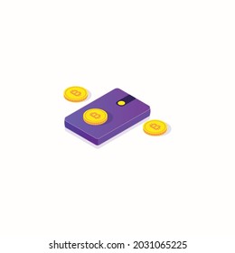logotipo colorido de la ilustración de bitcoin