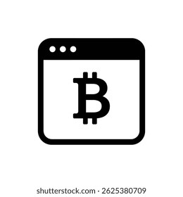 Bitcoin Inside an App Window Tab Representing Digital Currency App
