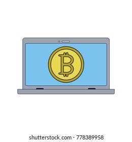 Bitcoin inside laptop design
