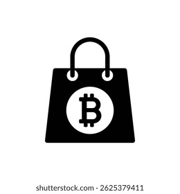 Bitcoin Inside Shopping Bag - Cryptocurrency and E-commerce