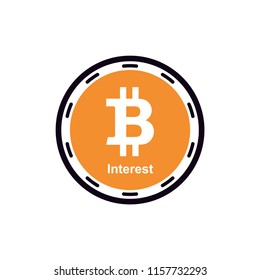 Bitcoin Interest BCI Cryptocurrency altcoin logo vector