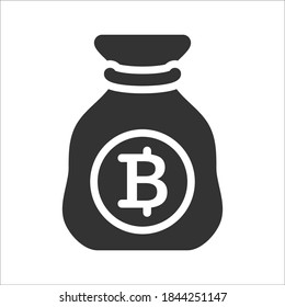 Icono de inversión de bitcoin, gráficos vectoriales