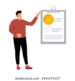 Bitcoin Investment illustration vector icon