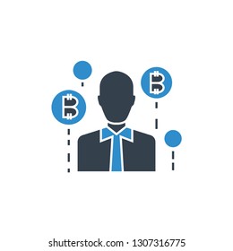 bitcoin investor, trader icon