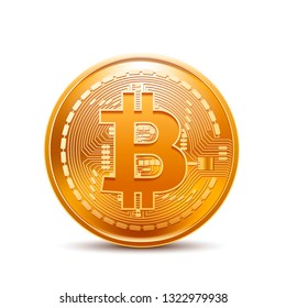Bitcoin isolated on white background